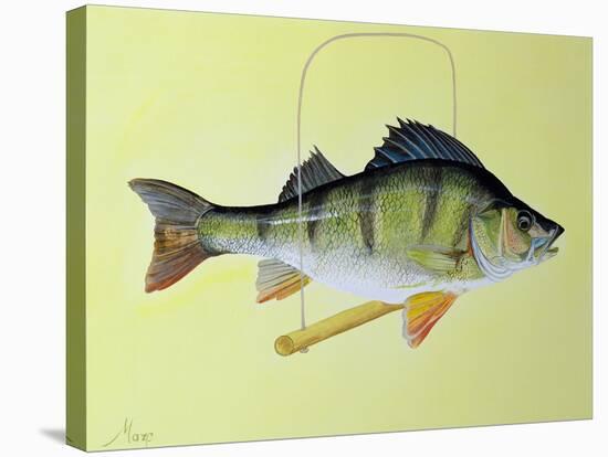 Perch on a Perch-Jeanne Maze-Stretched Canvas