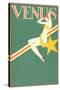 Perched Art Deco Venus-null-Stretched Canvas