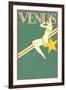 Perched Art Deco Venus-null-Framed Giclee Print