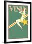 Perched Art Deco Venus-null-Framed Giclee Print