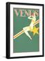Perched Art Deco Venus-null-Framed Giclee Print