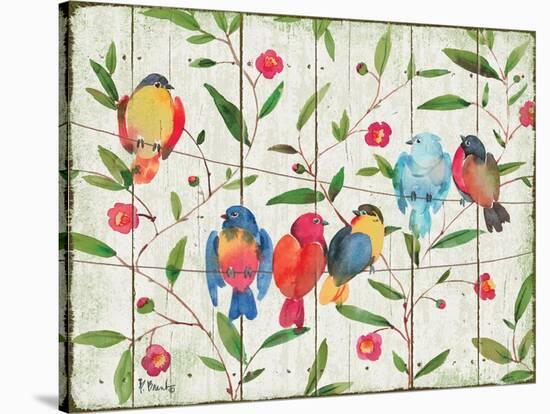 Perched Birds-Paul Brent-Stretched Canvas