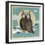 Perched Owl-Anna Polanski-Framed Art Print