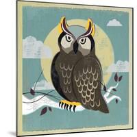 Perched Owl-Anna Polanski-Mounted Art Print