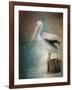 Perched Pelican-Jai Johnson-Framed Giclee Print