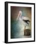 Perched Pelican-Jai Johnson-Framed Giclee Print