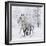 Percheron horses, walking through snow, Alberta, Canada-Carol Walker-Framed Premium Photographic Print