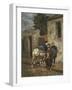 Percherons at Barbizon, C.1880 (Oil on Canvas)-Charles Emile Jacque-Framed Giclee Print