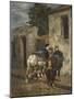 Percherons at Barbizon, C.1880 (Oil on Canvas)-Charles Emile Jacque-Mounted Giclee Print