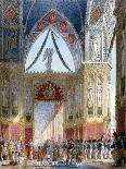 Book of the Coronation by Percier and Fontaine: The Emperor Arriving at Notre-Dame-Percier and Fontaine-Stretched Canvas