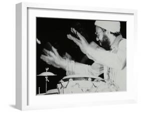 Percussionist Guilherme Franco Playing at the Newport Jazz Festival, Middlesbrough, 1978-Denis Williams-Framed Photographic Print