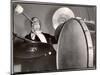 Percussionist Ruben Katz Playing the Bass Drum in the New York Philharmonic-Margaret Bourke-White-Mounted Photographic Print