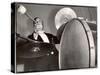 Percussionist Ruben Katz Playing the Bass Drum in the New York Philharmonic-Margaret Bourke-White-Stretched Canvas