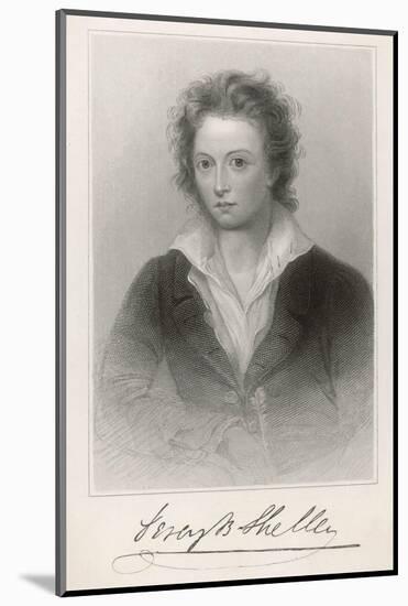 Percy Bysshe Shelley English Romantic Poet-Amelia Curran-Mounted Photographic Print