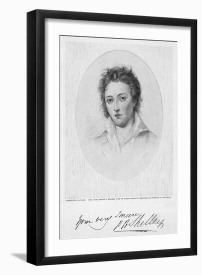 Percy Bysshe Shelley English Romantic Poet-Tietze-Framed Art Print