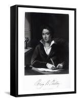 Percy Bysshe Shelley, Engraved by William Holl-Amelia Curran-Framed Stretched Canvas