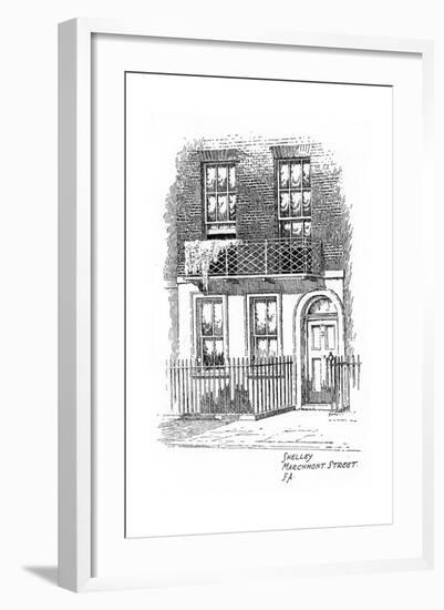 Percy Bysshe Shelley's House, Marchmont Street, Bloomsbury, London, 1912-Frederick Adcock-Framed Giclee Print