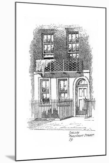 Percy Bysshe Shelley's House, Marchmont Street, Bloomsbury, London, 1912-Frederick Adcock-Mounted Giclee Print