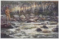 Fishing for Trout in the Snowy River Australia-Percy F.s. Spence-Art Print