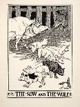 The Stag and the Horse, from A Hundred Fables of Aesop, Pub.1903 (Engraving)-Percy James Billinghurst-Stretched Canvas