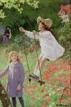 A Lady with a Parasol Showing How to Make a Strawberry Barrel-Percy Tarrant-Giclee Print