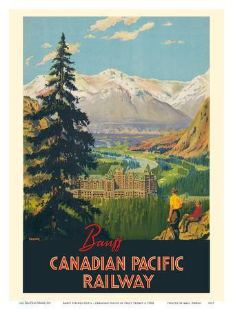 Vintage Travel Poster See the Canadian Rockies Canadian Pacific 