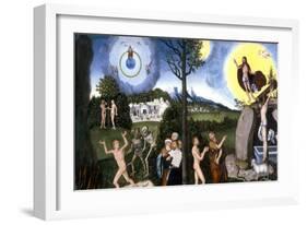 Perdition and Salvation 1529-Lucas Cranach the Elder-Framed Giclee Print