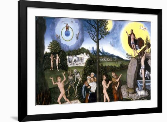 Perdition and Salvation 1529-Lucas Cranach the Elder-Framed Giclee Print