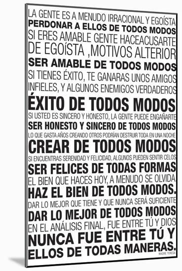 Perdonar a Ellos De Todos Modos-null-Mounted Poster