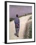 Pere Magloire on the Road to Saint-Clair, Etretat, 1884-Gustave Caillebotte-Framed Giclee Print