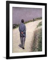 Pere Magloire on the Road to Saint-Clair, Etretat, 1884-Gustave Caillebotte-Framed Giclee Print