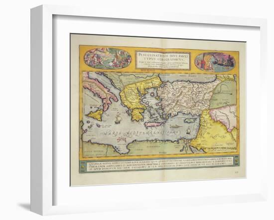 Peregrinationis Divi Pauli Typus Corographicus' Page from the 'Atlas Major', 1662-Joan Blaeu-Framed Giclee Print