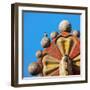 Peregrine falcon perched on top of mosaic tower, Sagrada Familia-Oriol Alamany-Framed Photographic Print