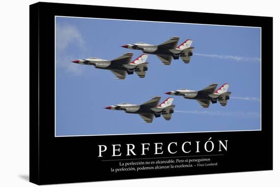 Perfección. Cita Inspiradora Y Póster Motivacional-null-Stretched Canvas