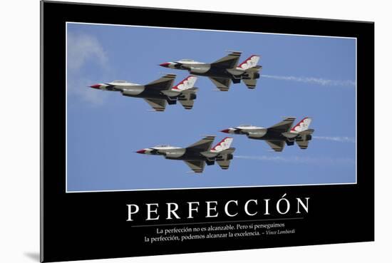 Perfección. Cita Inspiradora Y Póster Motivacional-null-Mounted Photographic Print