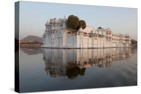 Perfect Reflection of Lake Palace Hotel, India-Martin Child-Stretched Canvas