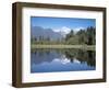 Perfect Reflection on Lake Matheson, Fox Glacier, Westland, South Island, New Zealand-D H Webster-Framed Photographic Print