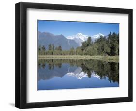 Perfect Reflection on Lake Matheson, Fox Glacier, Westland, South Island, New Zealand-D H Webster-Framed Photographic Print