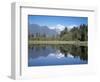 Perfect Reflection on Lake Matheson, Fox Glacier, Westland, South Island, New Zealand-D H Webster-Framed Photographic Print