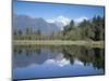 Perfect Reflection on Lake Matheson, Fox Glacier, Westland, South Island, New Zealand-D H Webster-Mounted Photographic Print