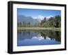 Perfect Reflection on Lake Matheson, Fox Glacier, Westland, South Island, New Zealand-D H Webster-Framed Photographic Print