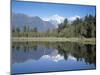 Perfect Reflection on Lake Matheson, Fox Glacier, Westland, South Island, New Zealand-D H Webster-Mounted Photographic Print