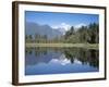 Perfect Reflection on Lake Matheson, Fox Glacier, Westland, South Island, New Zealand-D H Webster-Framed Photographic Print
