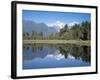 Perfect Reflection on Lake Matheson, Fox Glacier, Westland, South Island, New Zealand-D H Webster-Framed Photographic Print