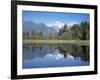 Perfect Reflection on Lake Matheson, Fox Glacier, Westland, South Island, New Zealand-D H Webster-Framed Photographic Print