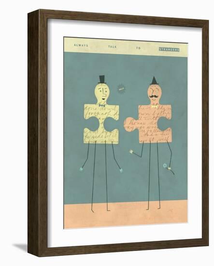 Perfect Strangers-Jazzberry Blue-Framed Art Print