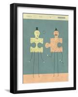 Perfect Strangers-Jazzberry Blue-Framed Art Print