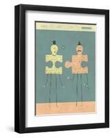 Perfect Strangers-Jazzberry Blue-Framed Art Print