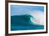 Perfect Wave-Beautiful blue wave breaking over a coral reef, Hawaii-Mark A Johnson-Framed Photographic Print