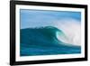 Perfect Wave-Beautiful blue wave breaking over a coral reef, Hawaii-Mark A Johnson-Framed Photographic Print